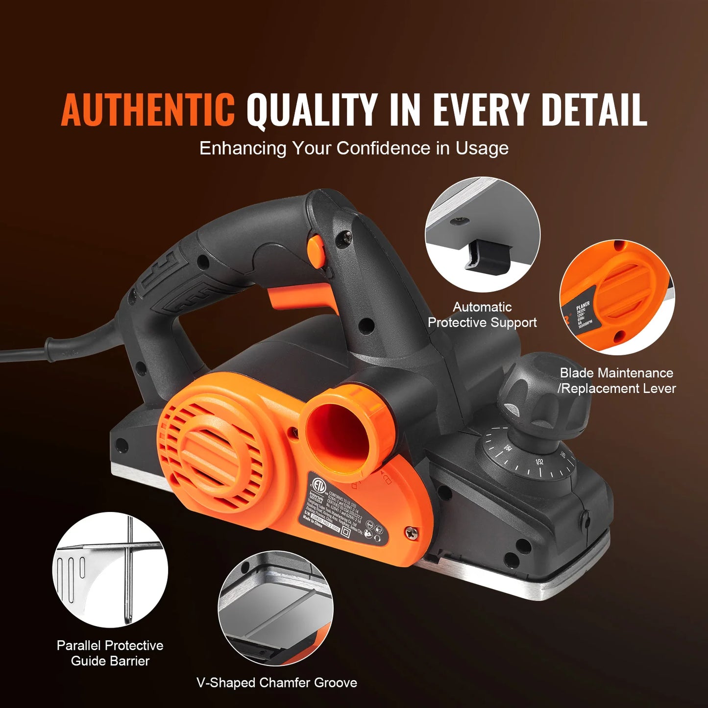 SucceBuy Electric Hand Planer High-Speed Powerful