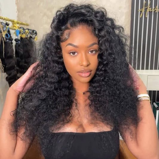 3 in 1 Afro Kinky Curly Flip Over Half Wigs