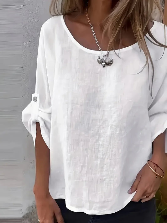 Plus Size Womens Fashion Breathable Crew Neck