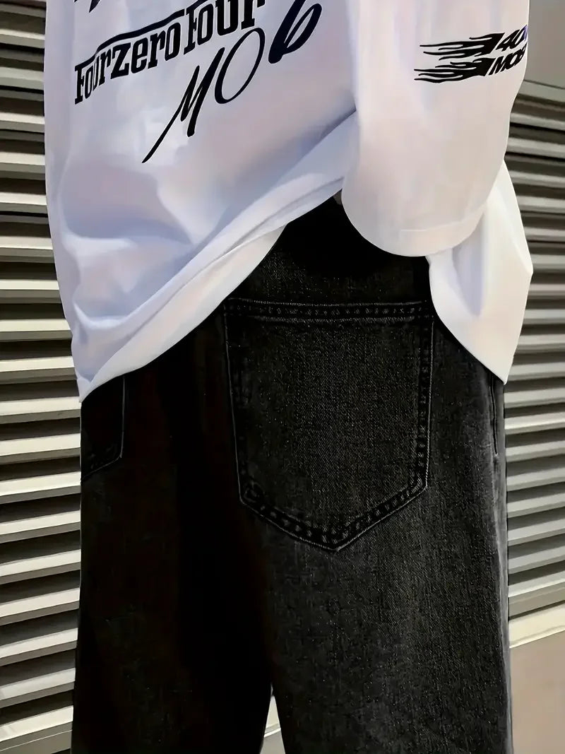 Men's Loose Fit Straight Leg Jeans