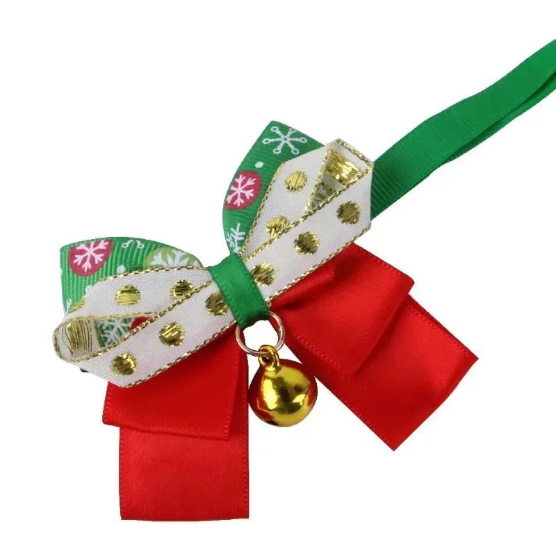 New Year's Christmas Pet Collar with Bell