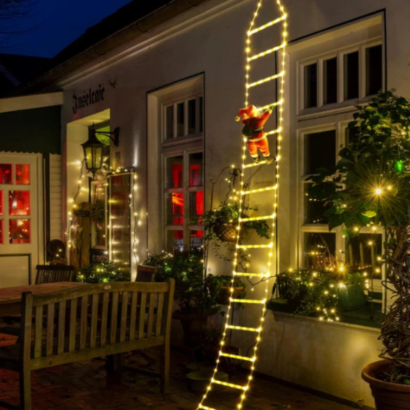 Christmas LED Santa Claus Climbing Ladder