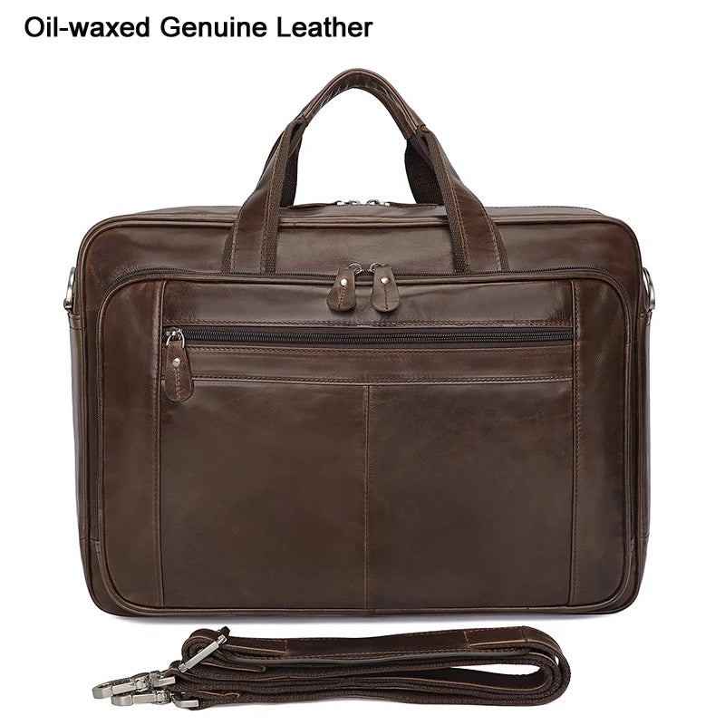 Genuine Leather Men Briefcase Business bag