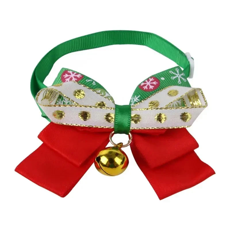 New Year's Christmas Pet Collar with Bell