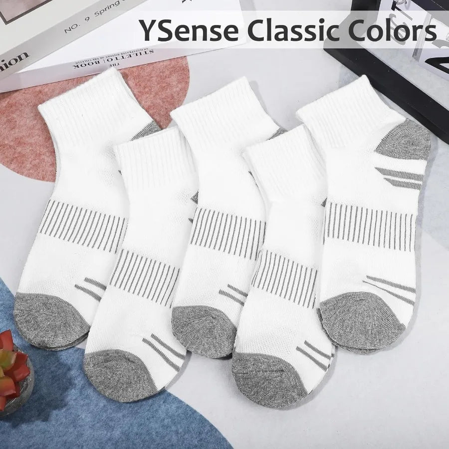 8 Pairs Crew Socks for Women Men