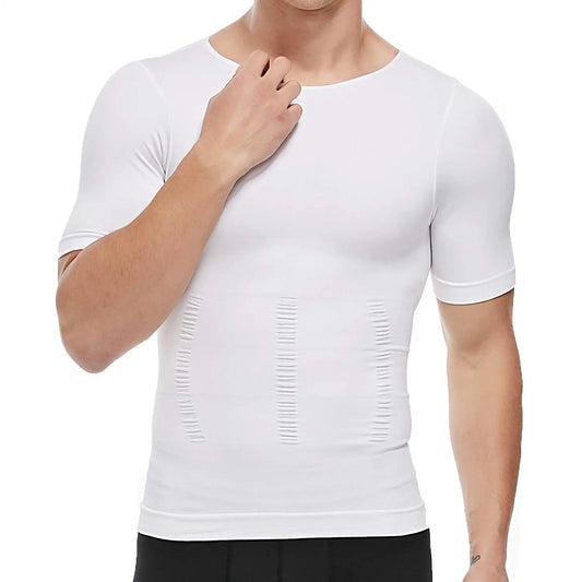 Mens Compression Shirt Slimming Body Shaper Undershirts
