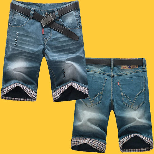 Big size Denim Mens Shorts Ripped Jeans