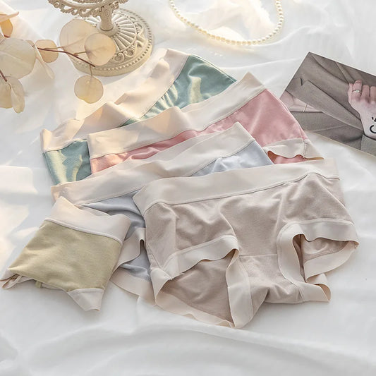 5 Pcs Young Teen Girl Middle Waist Briefs Panties