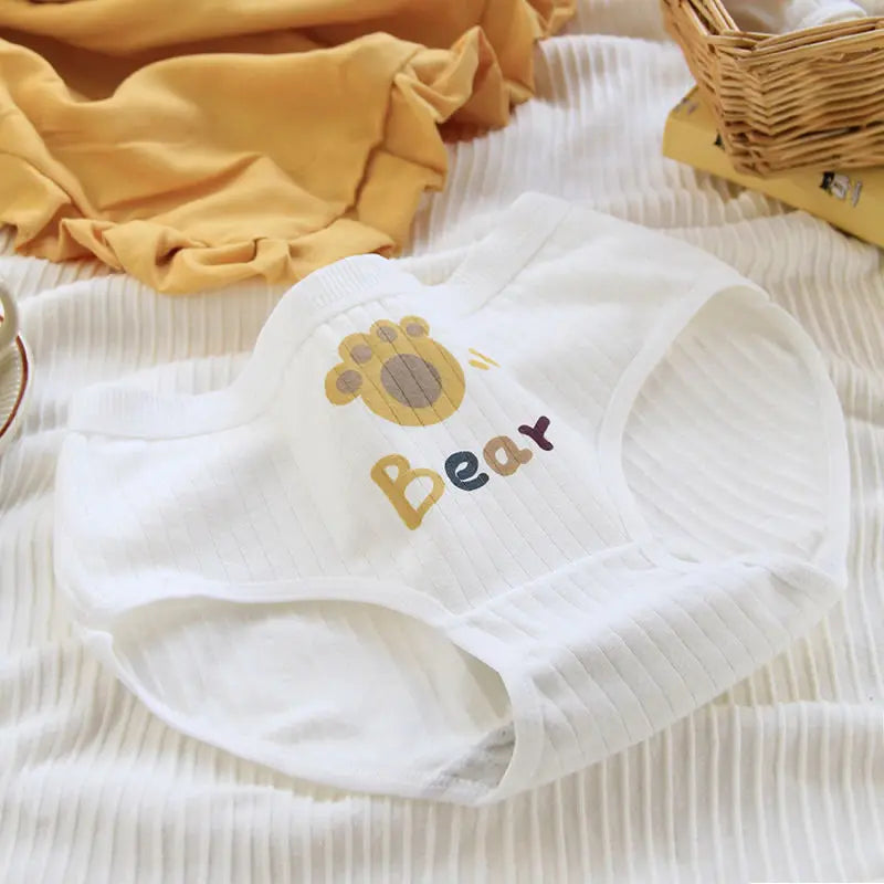 5PCS Teens Girl Cotton Antibacterial Briefs Breathable