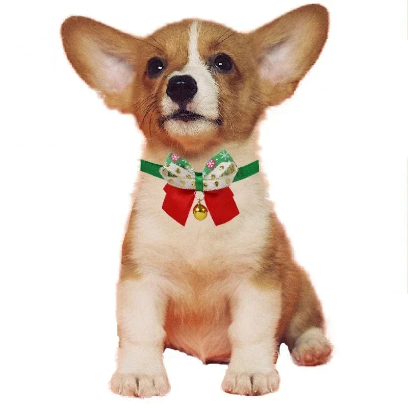 New Year's Christmas Pet Collar with Bell