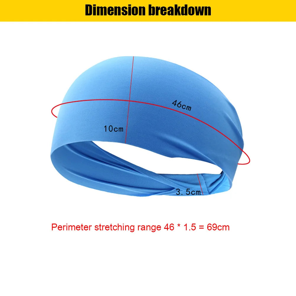 Sweat Absorption Headdress Anti-slip Workout Headband Breathable