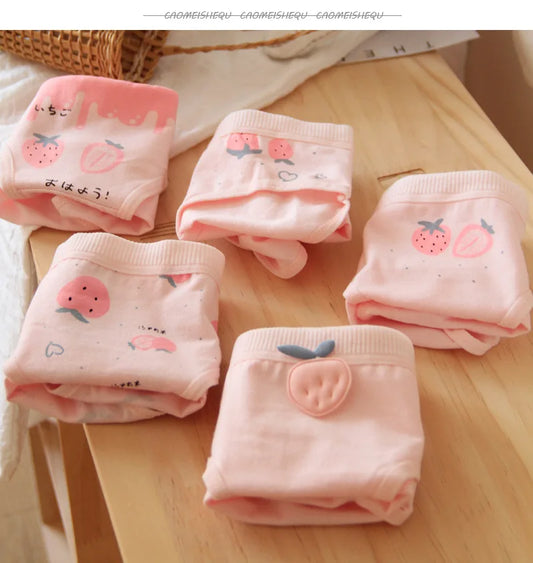 6 pcs Young girl Underwear Waist Briefs Teenagers