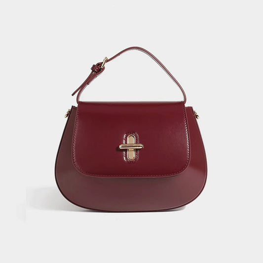 Hifashion Luxury Genuine Leather Saddle Shoulder Crossbody