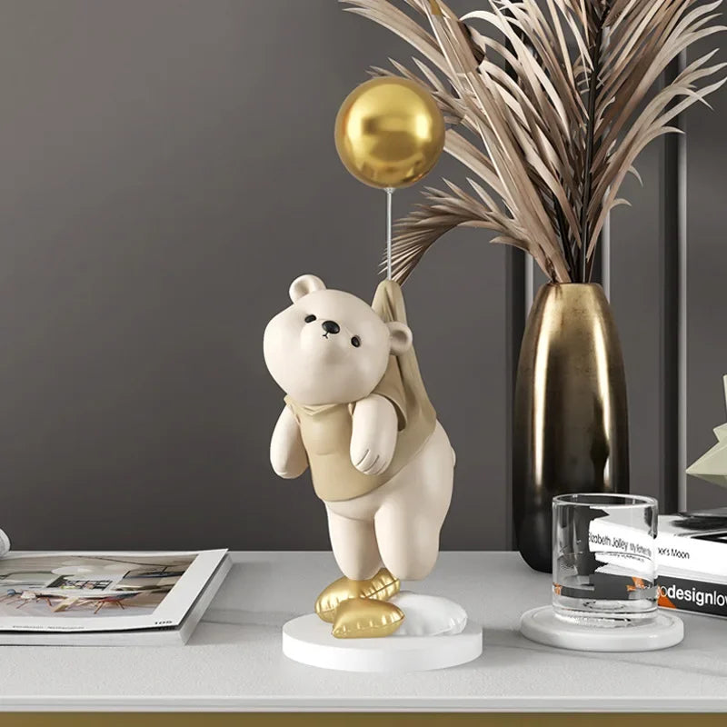 Balloon Polar Bear Resin Ornaments