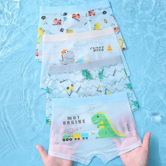 4PCS Boys Underwear Cartoon Print Knickers