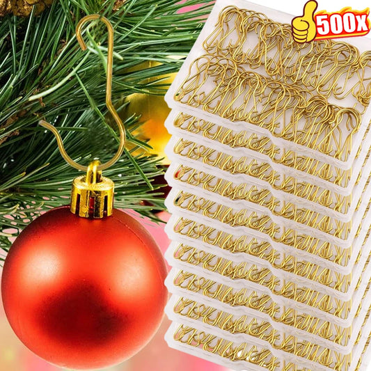 Christmas Ornament Metal Hooks Silver Gold