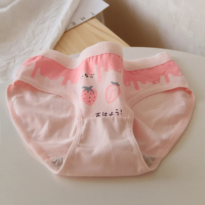 6 pcs Young girl Underwear Waist Briefs Teenagers