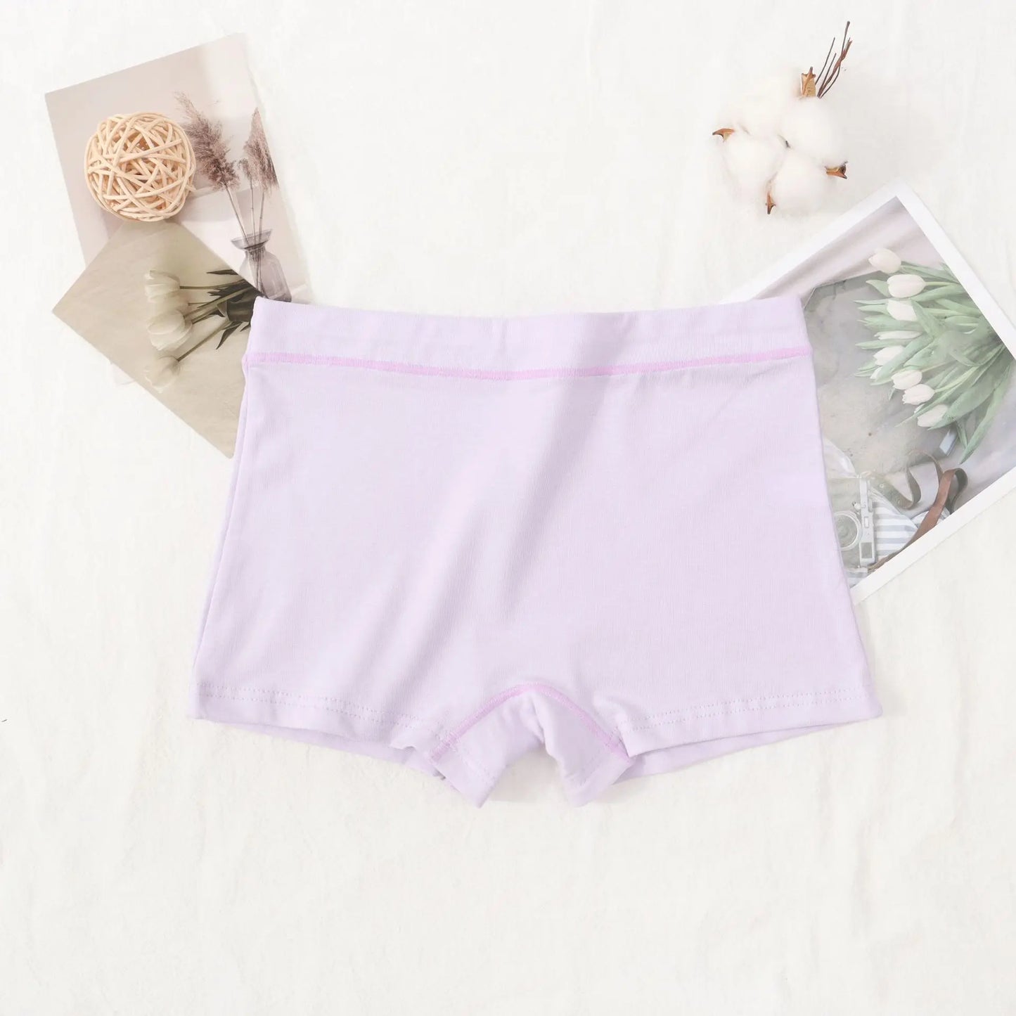 6 Pc Girls Solid Boxers Underwear New teenagers