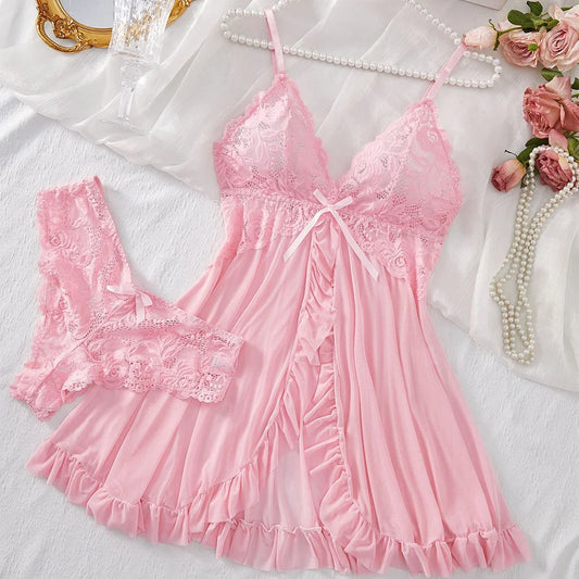 Women Erotic Bra Nightdress Sexy Lace Sleepwear