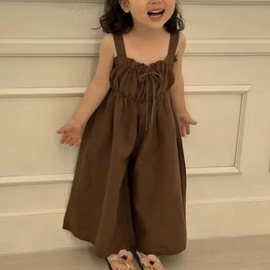 Girl Sleeveless Princess Casual Jumpsuits