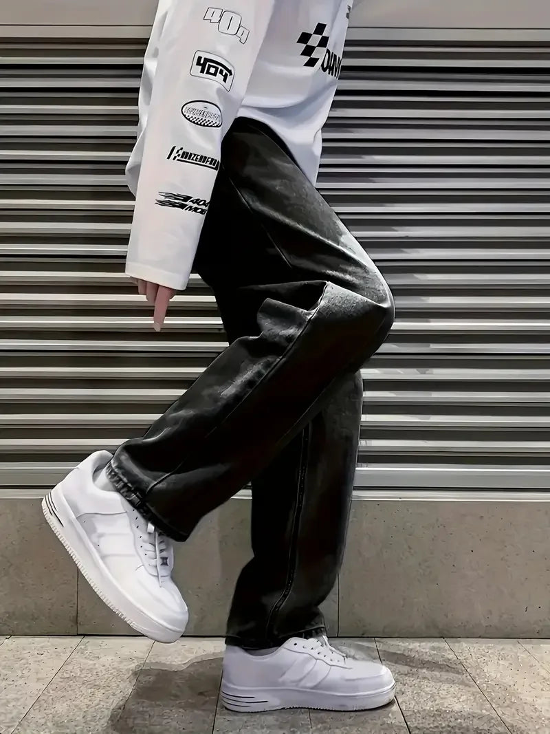 Men's Loose Fit Straight Leg Jeans