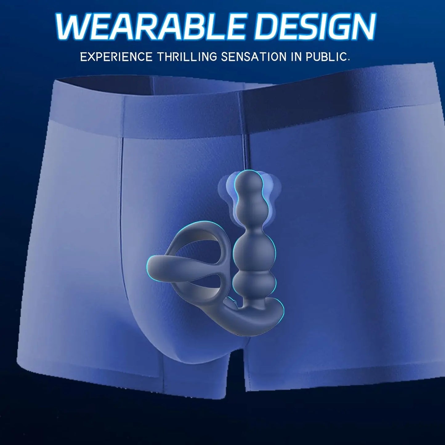 Male Prostate Massager 360° Rotation Anal Vibrator