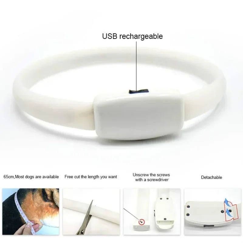LED Pet Collar Durable Luminous Necklace