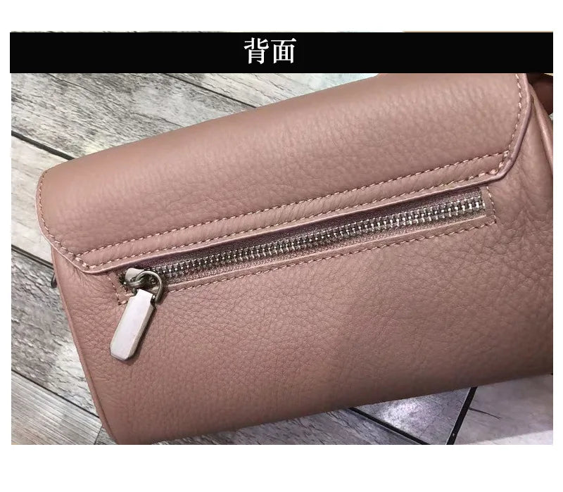 Genuine Leather Women's Barrel Crossbody Bag