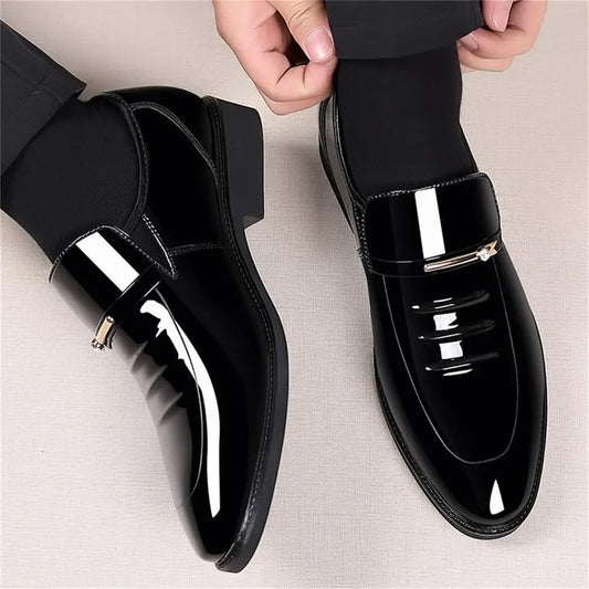 Mens Dress Shoes Formal Business High Gloss