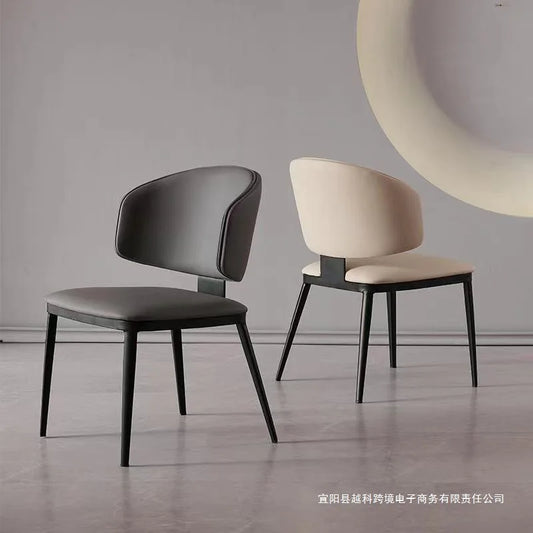 Cat scratch leather dining chair modern