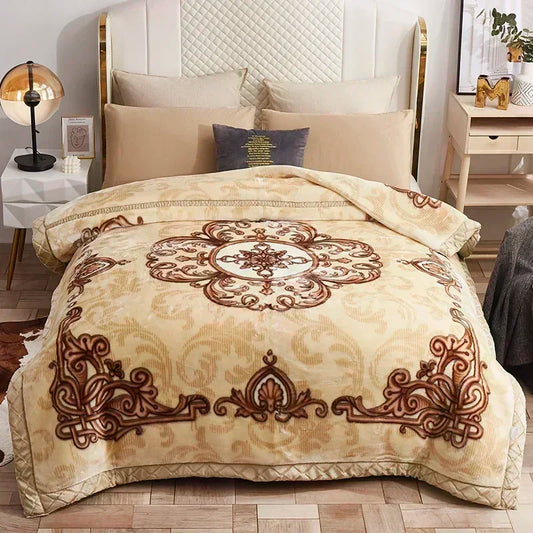 European Style Warm Raschel Blanket High End