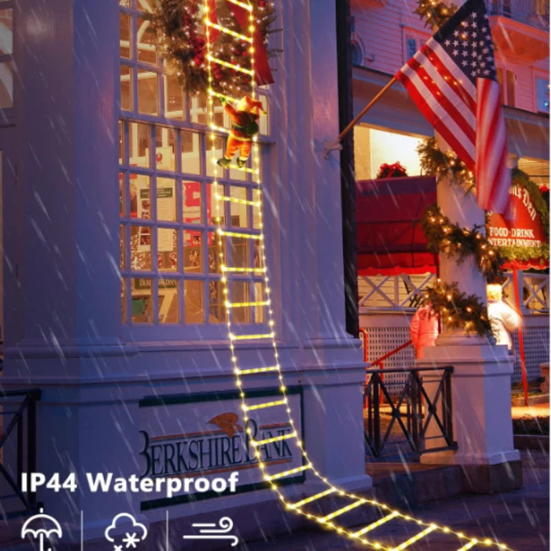 Christmas LED Santa Claus Climbing Ladder