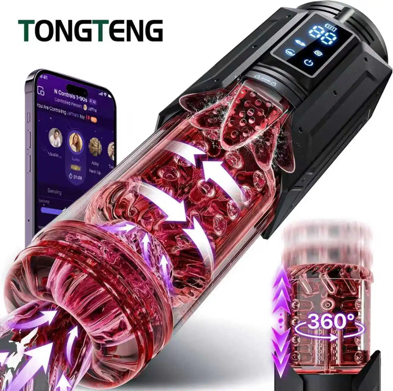 Automatic Male Masturbator Rotating Licking Thusting Modes