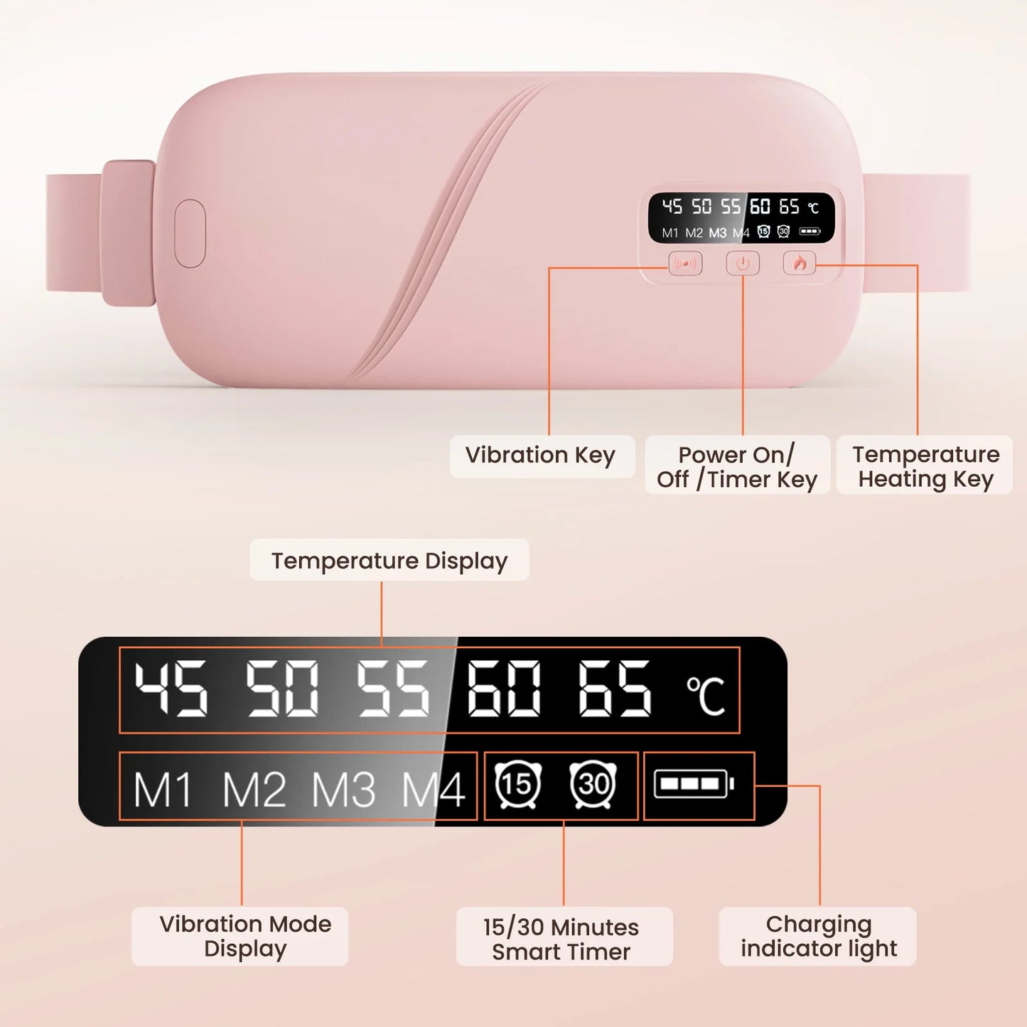 Electric Heating Vibration Waist Massage Belt