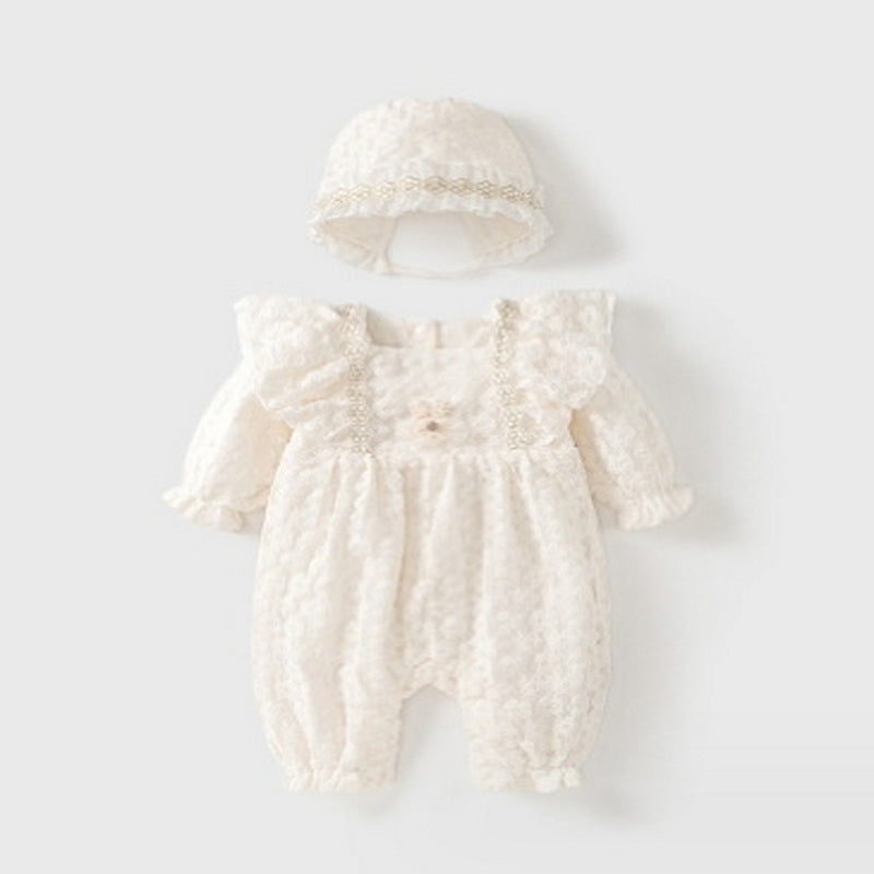 Girl Sweet Princess Rompers Floral Lace Jumpsuit