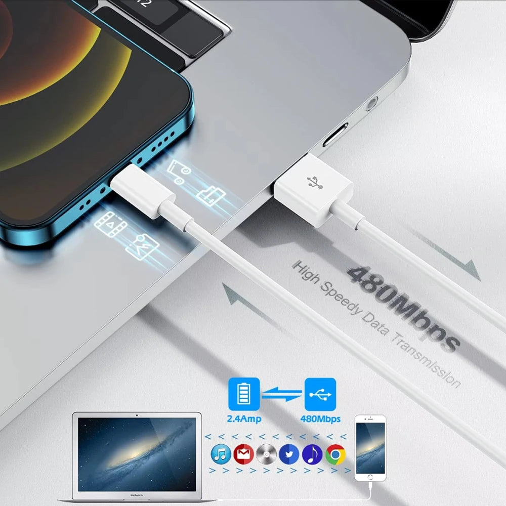 5Packs 10FT Long Lightning Charging Cable For iPhone