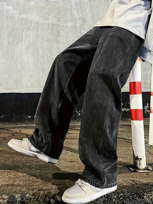 Men's Regular Fit Multi-Pocket Jeans Denim
