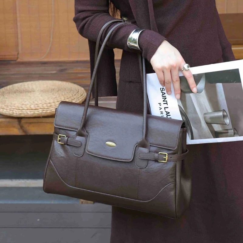 Genuine Leather Large Tote Handbags For Women