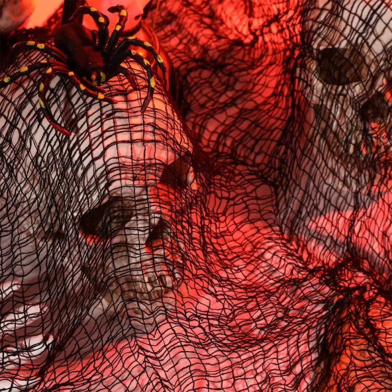 Horror Bloodstained Indoor Spooky Black Spider Web