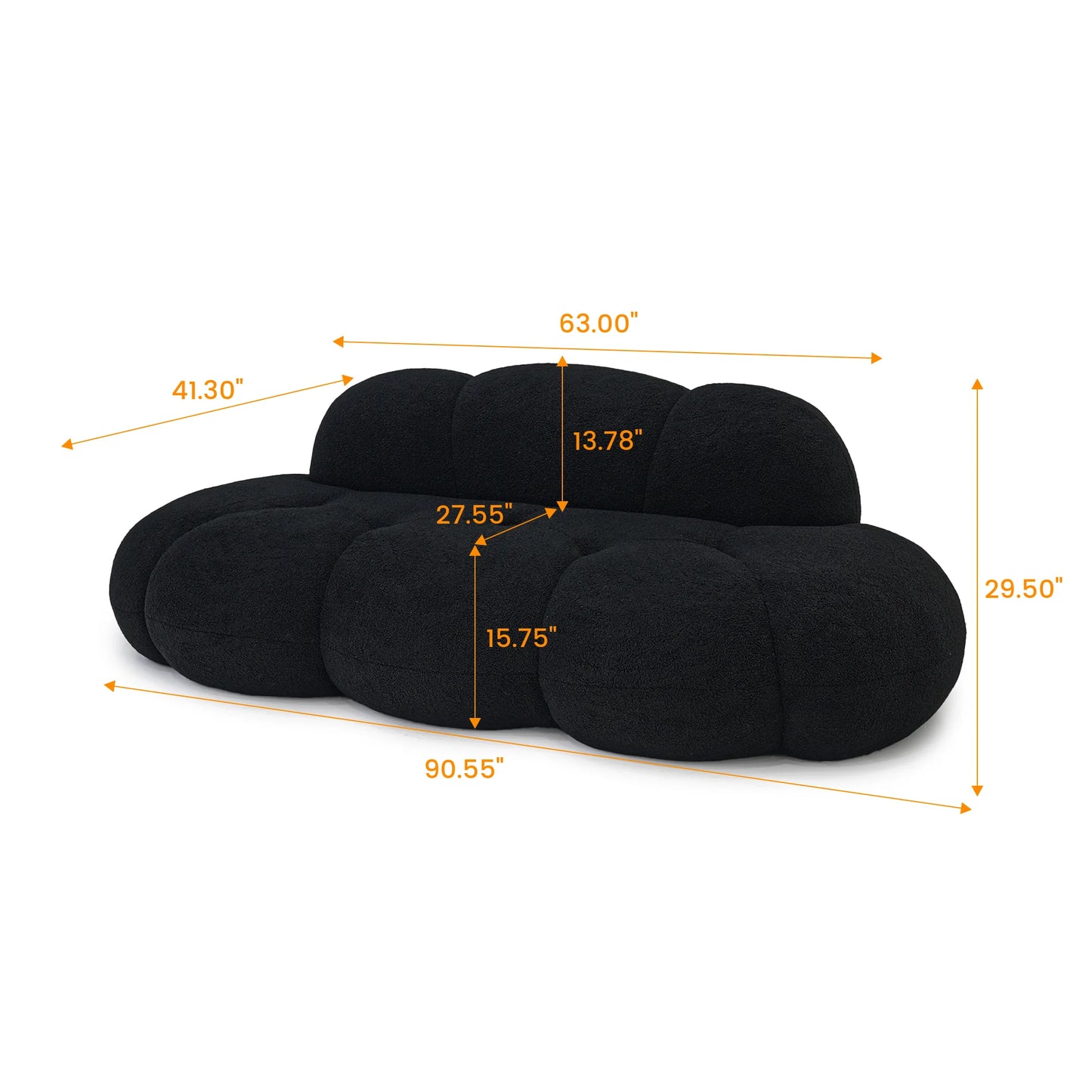 Sdorens Modern Cloud Shaped Couches Comfy Upholstered