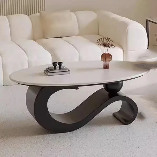 Retro Coffee Table Beauty Luxury Oval Classic