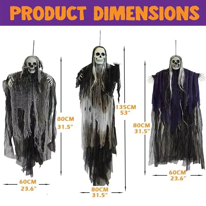 Hanging Halloween SkeletonGhosts Decorations Grim Reapers