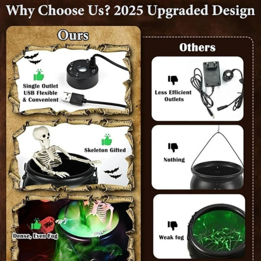 Home Decor Witch Cauldron Fog Machine