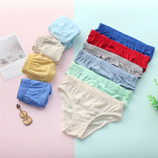 12pcs Solid Boys Briefs Underewear