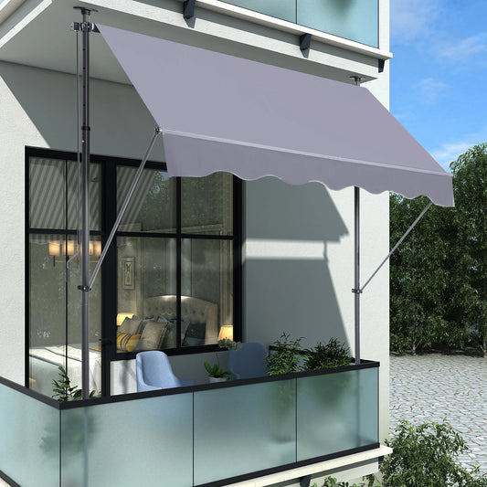 Manual Retractable Awning Outdoor Sun Shade Cover