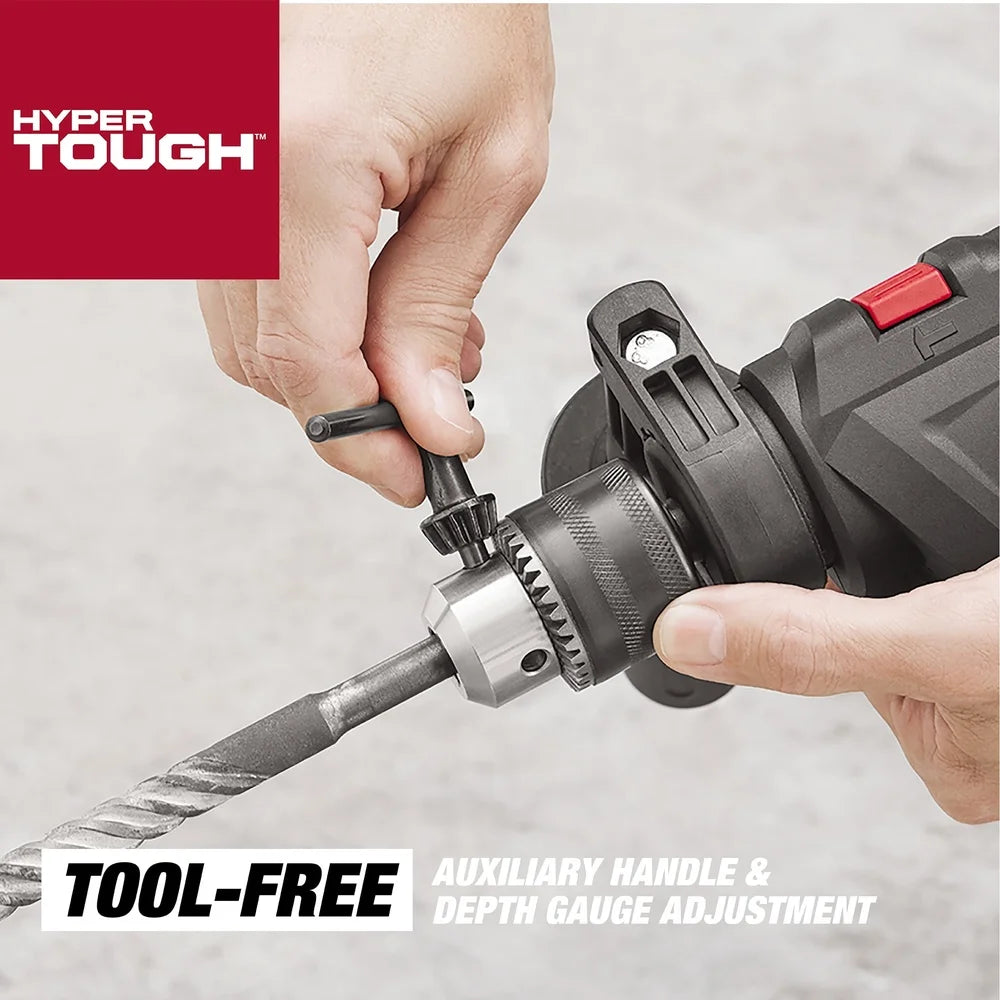 Corded Hammer Drill Keyed Chuck Variable Speed