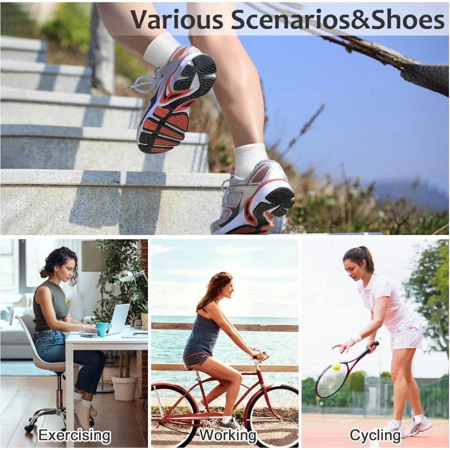 8 Pairs Crew Socks for Women Men
