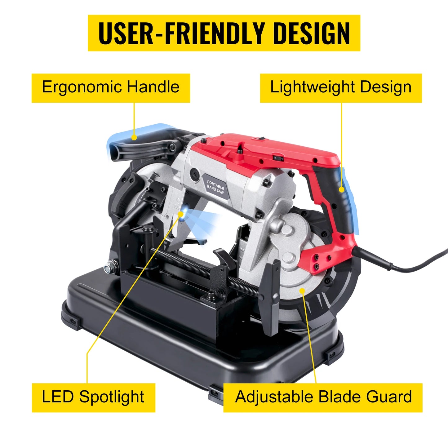 Portable BandSaw 5Inch Cutting Capacity Cordless Variable Speed