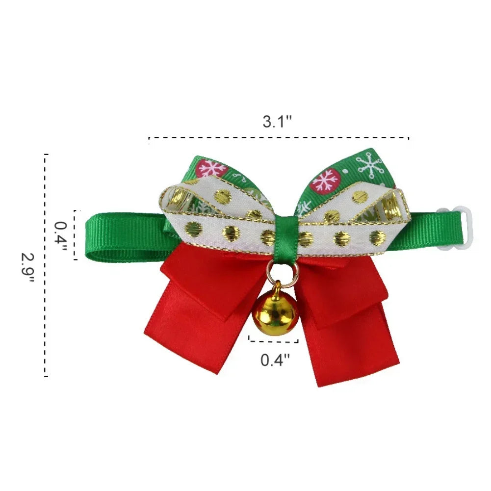 New Year's Christmas Pet Collar with Bell