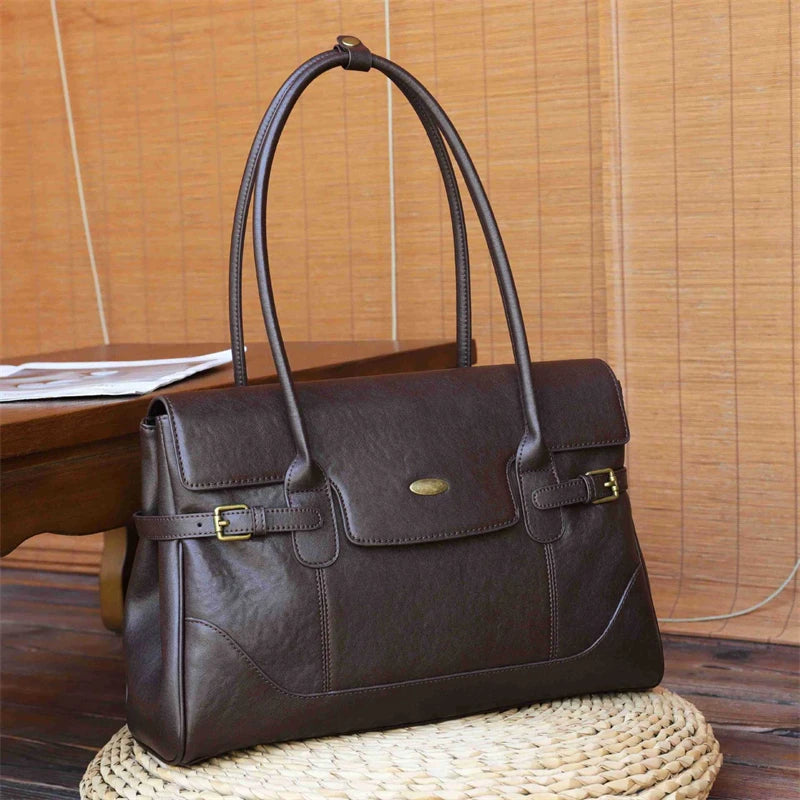 Genuine Leather Large Tote Handbags For Women